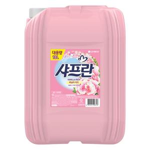 LG생할건강 샤프란 대용량 섬유유연제 18L×1개 대용량 업소 정전기방지 유연효과 향기좋은