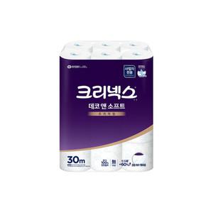 유한킴벌리 크리넥스 데코앤소프트프리미엄 30mX24롤 화장지 두루마리휴지 휴지