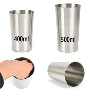 넓은 입구 스텐 맥주컵 머그컵 물컵 400ml 500ml 1p