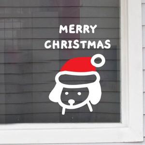 코이핀즈 모자쓴 강아지 merry christmas 크리스마스 스티커