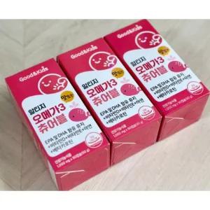 굿앤키즈 어린이 알티지 오메가3 츄어블 오렌지맛(3개월분)