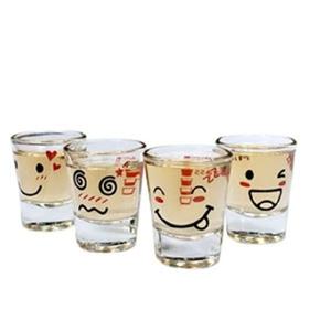 미라스 보스톤 스마일 소주잔 4개 사케 양주 술잔