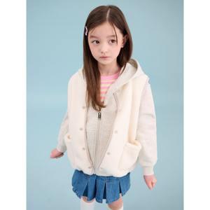 [BEANPOLE KIDS] 후드 집업 보아 조끼 세트  베이지 (BI5141U02A)