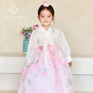 [키즈톡톡] 승아 여아 한복 (1-9호) 유아 어린이 나염 분홍 핑크 딸 자매 화동