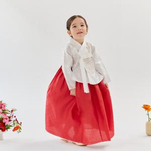 [키즈톡톡] 아윤 여아 한복 (1-8호) 유아 어린이 돌 아기 둥이 딸 전통 은박 궁중 전통 중전 자매