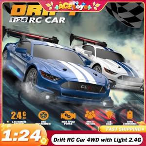드리프트 RC 카 경량 고속 리모컨  장난감, GTR 모델 AE86 차량, 4WD 1:24, 레이싱 어린이 선물