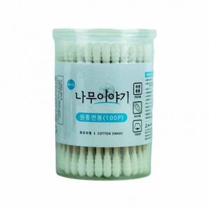 나무이야기 회오리형 원통면봉 100P 10개입