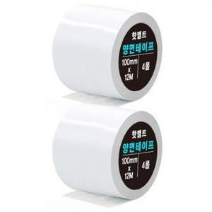 핫멜트 강력 양면 테이프 100mm x 12m, 불투명, 2개 one option