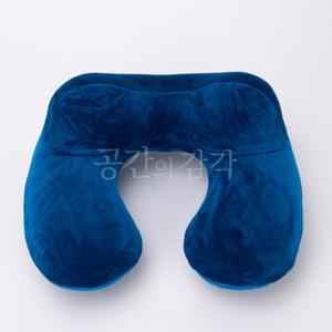 뒷목 받침 에어 목쿠션 목베개 공기 주입 커버 분리 휴대용 여행용 비행기