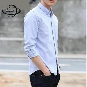 남성 셔츠 남방 2018 새로운 가을 긴 소매 S-4xl 캐주얼 느슨한 슬림 맞춤 플러스 사이즈