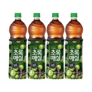 웅진식품 초록매실 제로 1.5L 4개