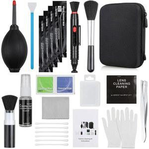 14 in 1 카메라 렌즈 청소 키트 - 블로워를 포함한 DSLR 캐논 호환 소니 호환 니콘용 미러리스 센서 키트 / 세제 / 면봉 / 천 / 펜 / 브러시