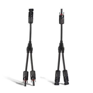 베모테 솔라 패널 Y 분기 평행 케이블 10AWG, 45A 방수 2 대 1 어댑터 와이어 남성 커넥터 쌍, (MFF+FMM, 30CM /0.98FT)