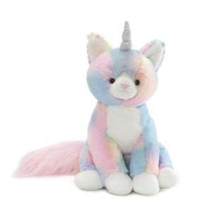 [MENPCVTM_52G3]GUND 봉제인형 무지개빛 유니콘고양이