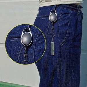 릴고리 키체인 늘어나는 와이어 키홀더