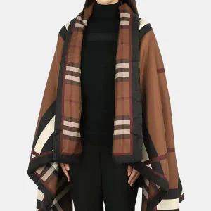 [버버리]22 F/W  여성 스트라이프 체크 숄 머플러 8057424 54640612