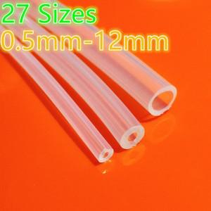 1m/3m/5m 27 크기 0.5mm ~ 식품 등급 투명 실리콘 튜브 고무 호스 물 파이프 Dropshipping