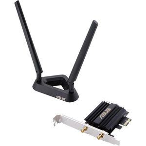 에이수스 AX3000 Pce-AX58BT Next-Gen 와이파이 6 듀얼 밴드 PCle 무선 어뎁터 블루투스 5.0 Ofdma 2x2 MU-