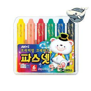 아모스 컬러풀 크레파스 6색 어린이 미술용품 (WFHA9LA)