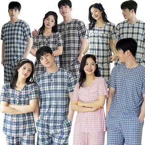 냉감심플반팔세트/커플잠옷