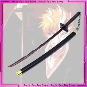조로검 코스프레칼 BLEACH Kurosaki Ichigo Ban Kai Zangetsu 금속 모델 무기 검 주변 키체인 액션 피규어