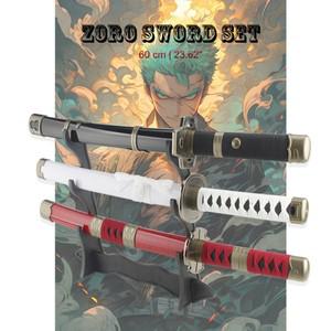조로검 코스프레칼 애니메이션 코스프레 나무 검 60CM236 인치 Zoro Katana 검 나무 Kitetsu Yama Enma 일