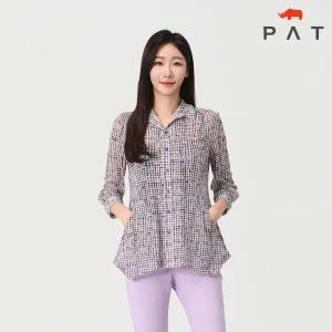 [PAT 여성] 메쉬 프린트 티블라우스_1J45501