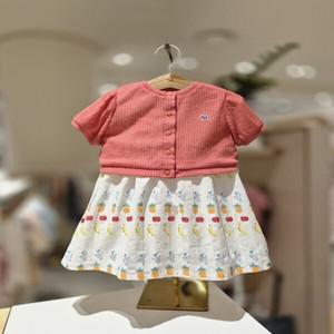 [블루독베이비 10] 25SS여름신상 (CR)과일 볼레로 세트 드레스 (4531440004)