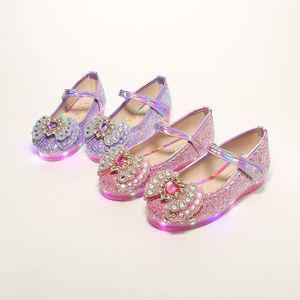 레트로 레이블 여아 led구두 키즈 아기 유아구두