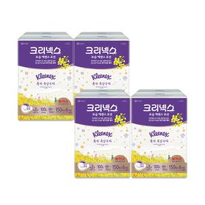 크리넥스 보습 에센스 로션 각티슈 150매, 6입, 4개