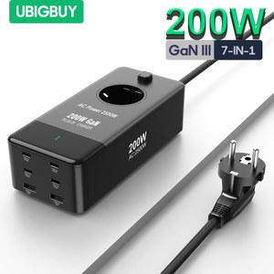 오네이 PD 충전기 어댑터 멀티탭 200W 15 고속 프로 POWER LOGIC 충전 스테이션 USB 100W 태블릿용 GAN 노트북