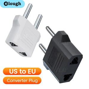 ELOUGH US TO EU 플러그 어댑터 여행용 POWER LOGIC 어댑터 플러그 소켓 4.8 4.0 표준 한국 표준 KR 미국 표준 한국 표준 전기 플러그 변환기 0P