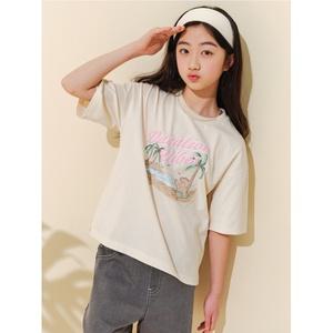 [롯데백화점]폴햄키즈 폴키베어 플레이티드 저지 그래픽 반팔티 PKF2TS2832