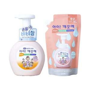 아이 깨끗해 핸드 솝 항균 폼 본품 앤 리필 복숭아향