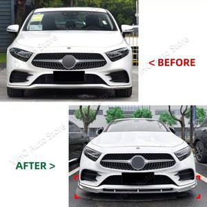 호환 CLS300 C257 메르세데스 범퍼 CLS450 앞 클래스 립 AMG 스플리터 스포일러 CLS53 벤츠 CLS 가드 CLS350 트림 2018-