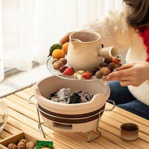 고품질 미니 화로 캠핑 숯불그릴 화롯대 1인용 캠핑1인스토브 BBQ토기스토브 백패킹스토브 (WFHRJ4N)