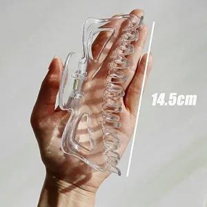 머리핀 14.5cm 큰 옐로우 대형 헤어집게핀-WFHCP16