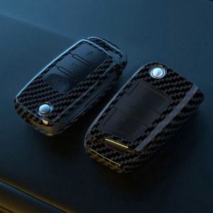 키케이스 ABS 탄소 섬유 자동차 키 케이스 커버 폭스바겐 골프 4 5 6 7 MK7 티구안 MK2 시트 아테카 레온 FR 2 이비자용 스코다 옥타비아용