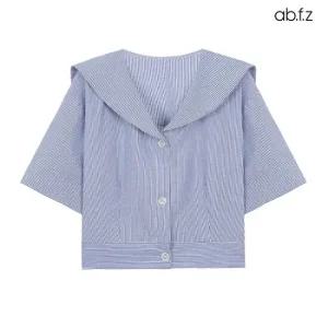 [ab.f.z/신상] 세일러 카라 시어서커 반팔 블라우스 (AFZ2MB52A)