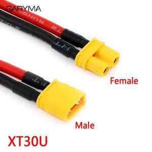 XT30U 플매트 카펫 러그 커넥터 남성/여성 18/16/14/12/10 AWG 케이블 RC 배터리 듀얼 확장