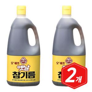 오뚜기 오쉐프 옛날 참기름 1.8L x 2개 식당 업소용 단체 비빔밥 나물 기름