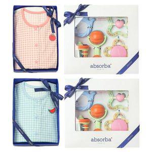 [NS홈쇼핑](압소바출산,백일,돌)채미반소내의+5종딸랑이세트(A2B-103D2SET)..[35204685]