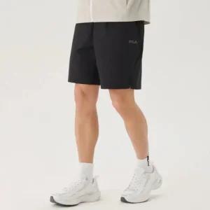 휠라 경량 스트레치 소재 믹스 반바지 FS2TRG2206X-BLK