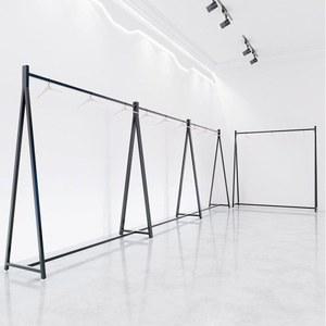 A자 철재 의류매장용 드레스 제외 세로 파이프행거 높이 150cm 선반 블랙 40 100 150x60x200cm A라인 철제 아이언 가로 물류
