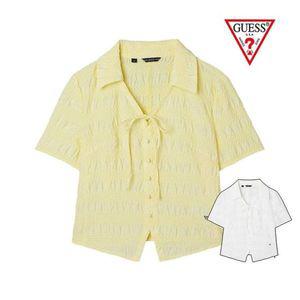 [NS홈쇼핑]GUESS Jeans S/S [여성] YP2W3254 리본 카라 반팔 블라우스[35305298]