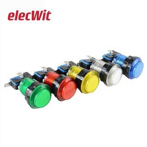 라운드 조명 아케이드 비디오 게임 푸시 버튼 스위치 LED 5V/12V 블루 레드 그린 화이트 옐로우