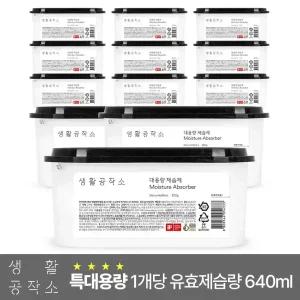 [내일도착]생활공작소 NEW 특대용량 제습제 640ml(320g)X12개