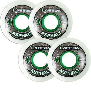 라베다 아스팔트 아웃도어 인라인 롤러 하키 휠 59mm 흰색 83A 4팩