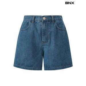 [하프클럽/BNX]여성 써머 원버튼 데님 반바지