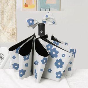 은창)로맨틱 플라워 패턴 암막 자동 양산 우산 양우산 우산 장우산 자외선